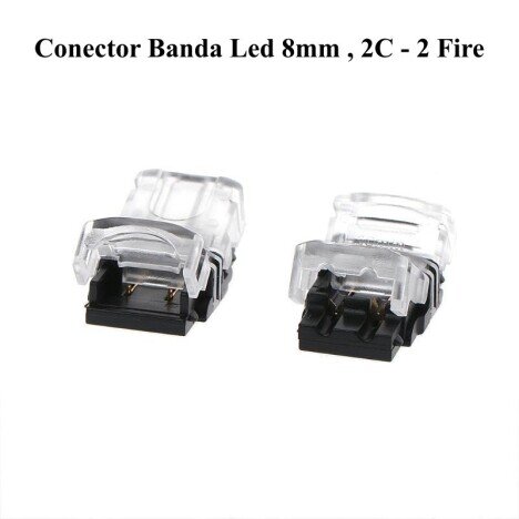 CONECTOR BANDA LED 8MM 2 PINI - 2 FIRE